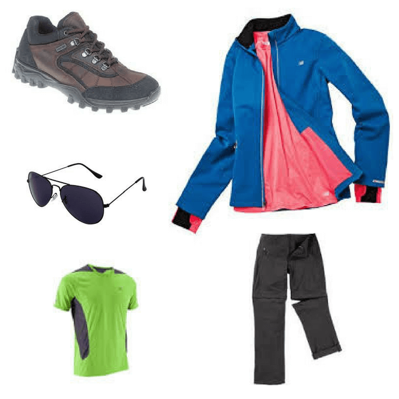 Walking shoes and clothes
