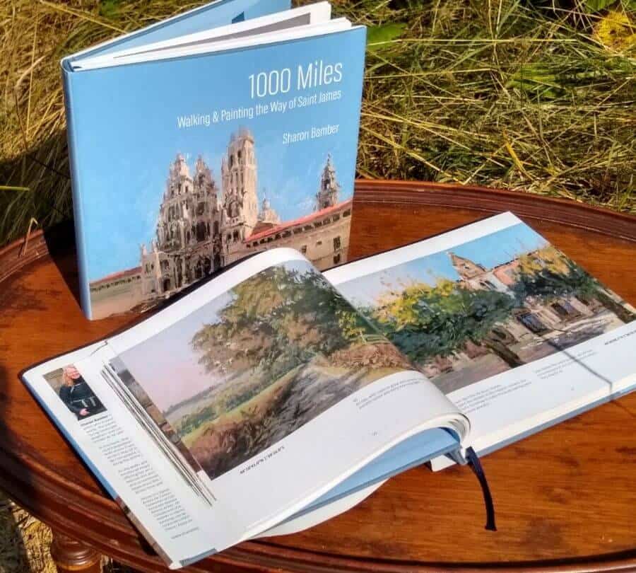 ‘1000 Miles: Walking & Painting the Way of Saint James’ Hard back book of all 200 paintings that I painted during this walk, each painting in full colour on its own page, with short accompanying narrative. 