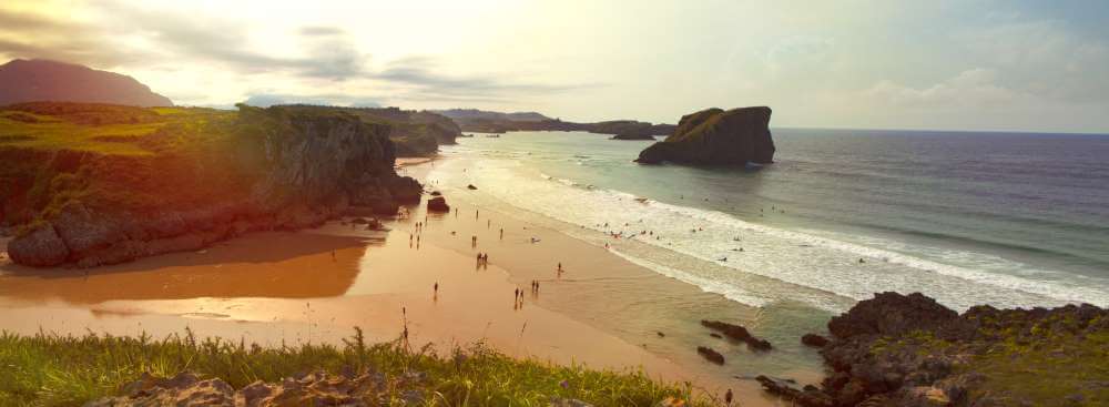 San Martin beach on the Camino del norte in asturias